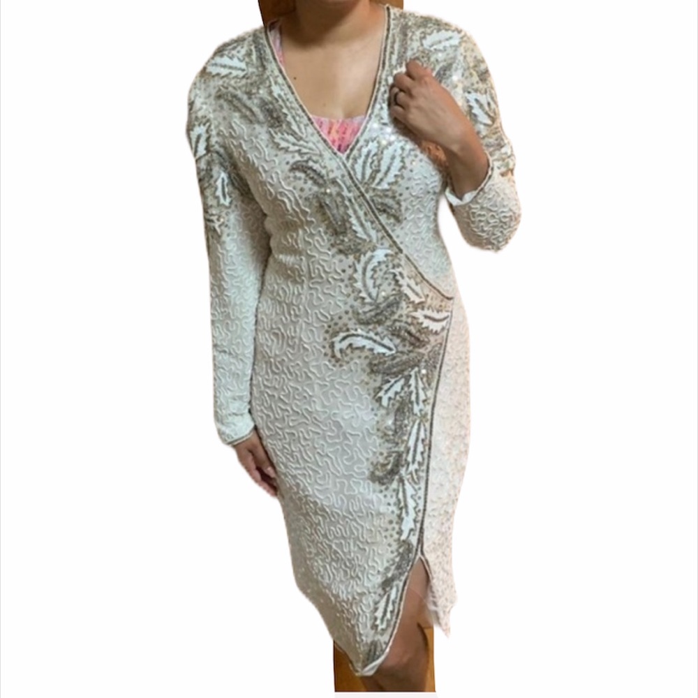 Fieri Vintage  Beaded Silk Dress‎